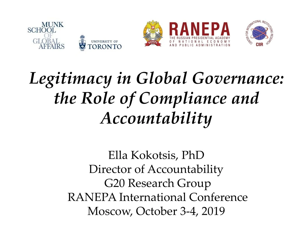legitimacy in global governance the role