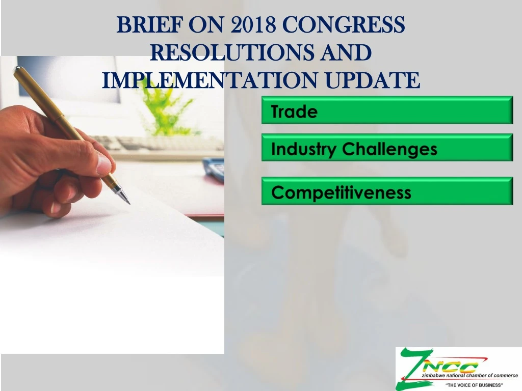 brief on 2018 congress resolutions