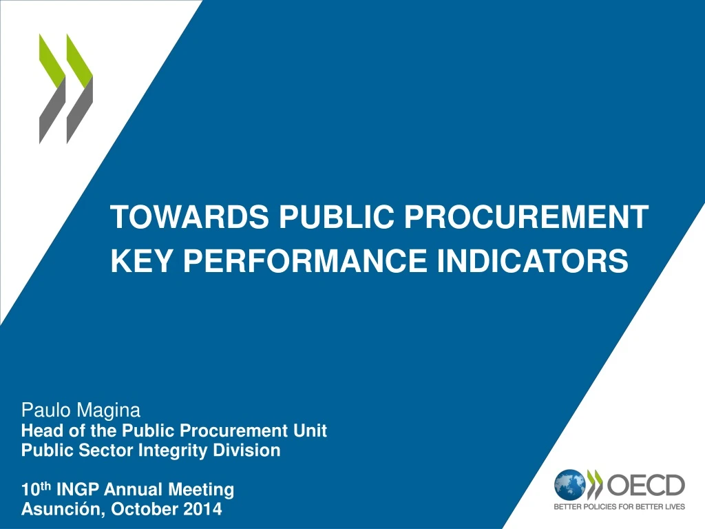 towards public procurement key performance indicators