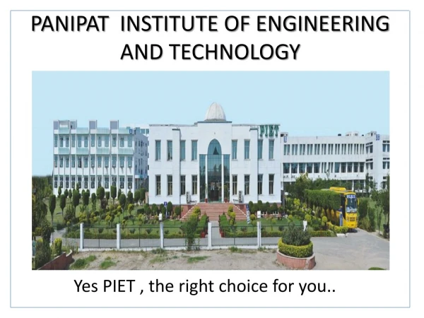 PANIPAT INSTITUTE OF ENGINEERING AND TECHNOLOGY