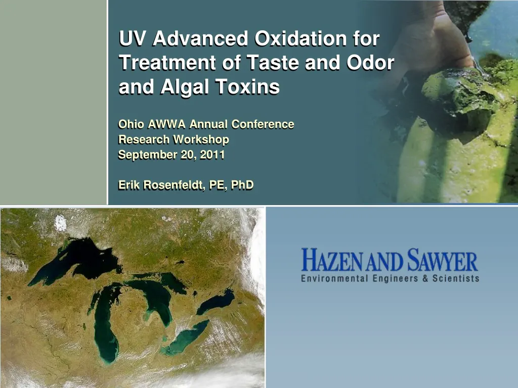uv advanced oxidation for treatment of taste and odor and algal toxins