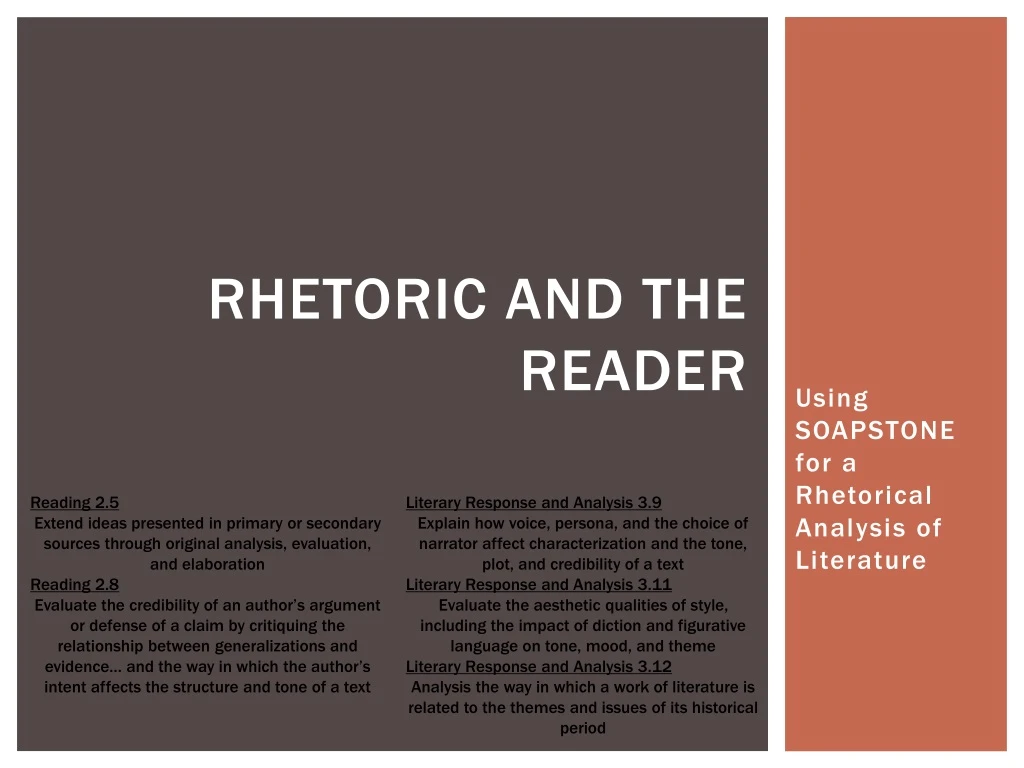 rhetoric and the reader