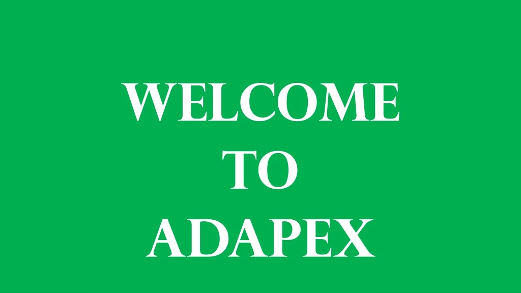 welcome to adapex