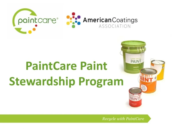 PaintCare Paint Stewardship Program