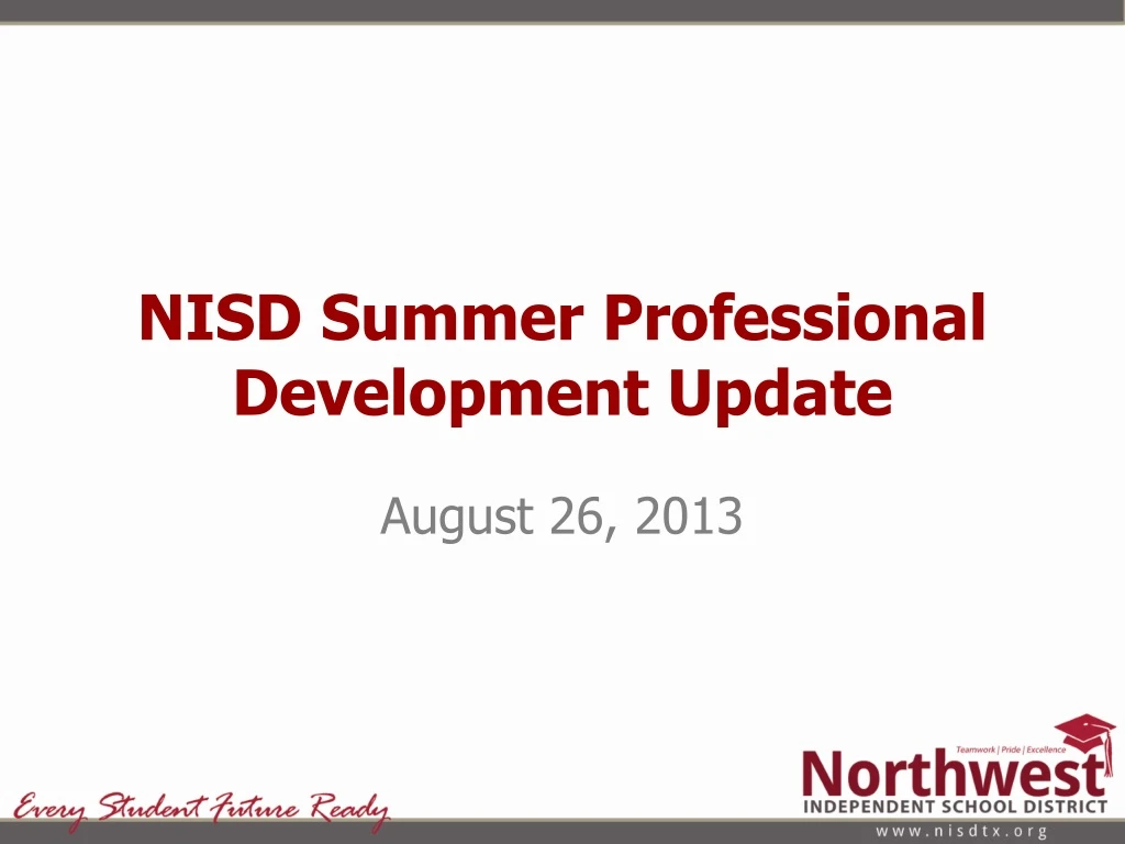 nisd summer professional development update