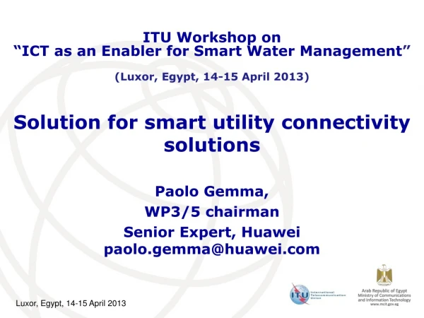 Solution for smart utility connectivity solutions