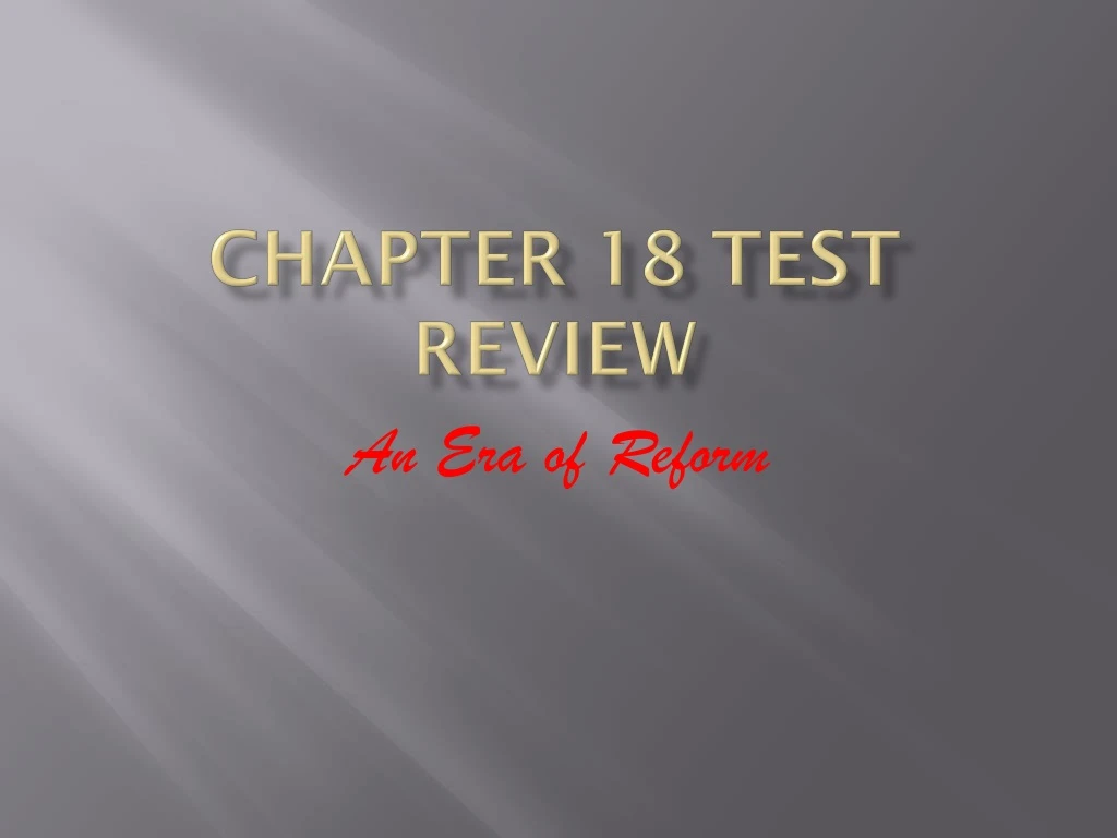 chapter 18 test review