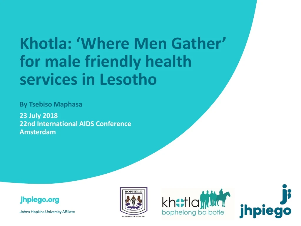 khotla where men gather for male friendly health services in lesotho