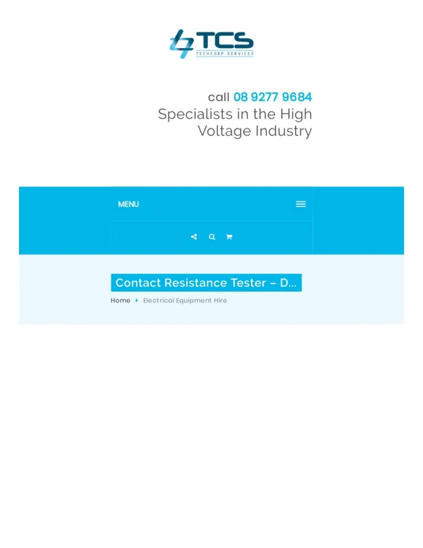 Contact Resistance Tester – DV Power RMO 200G | TechCorp Services