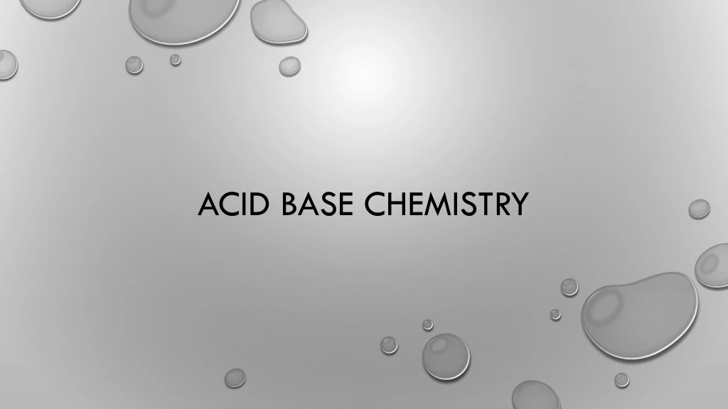 acid base chemistry