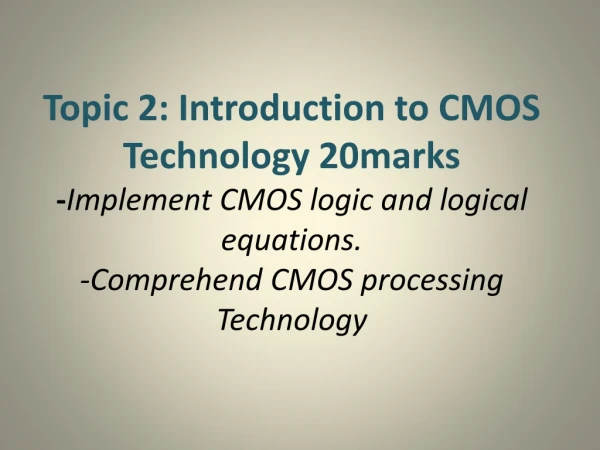 What is a CMOS
