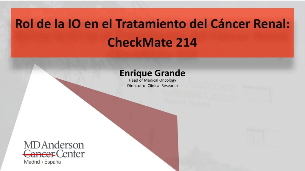 rol de la io en el tratamiento del c ncer renal checkmate 214