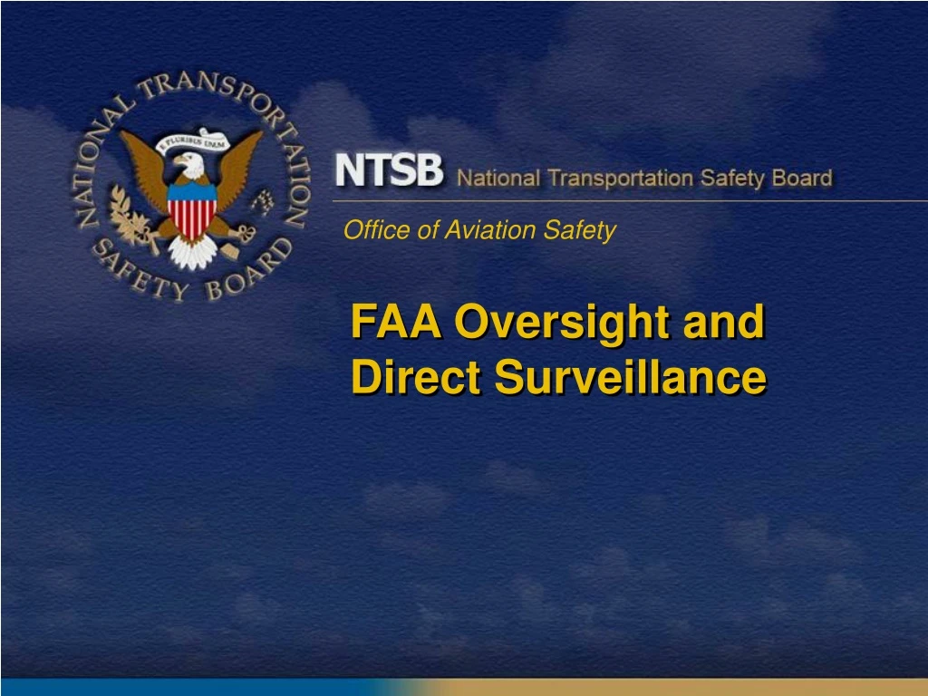 faa oversight and direct surveillance