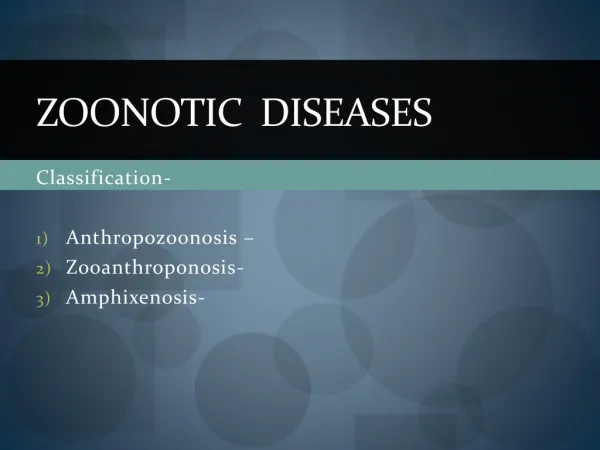 Zoonotic diseases