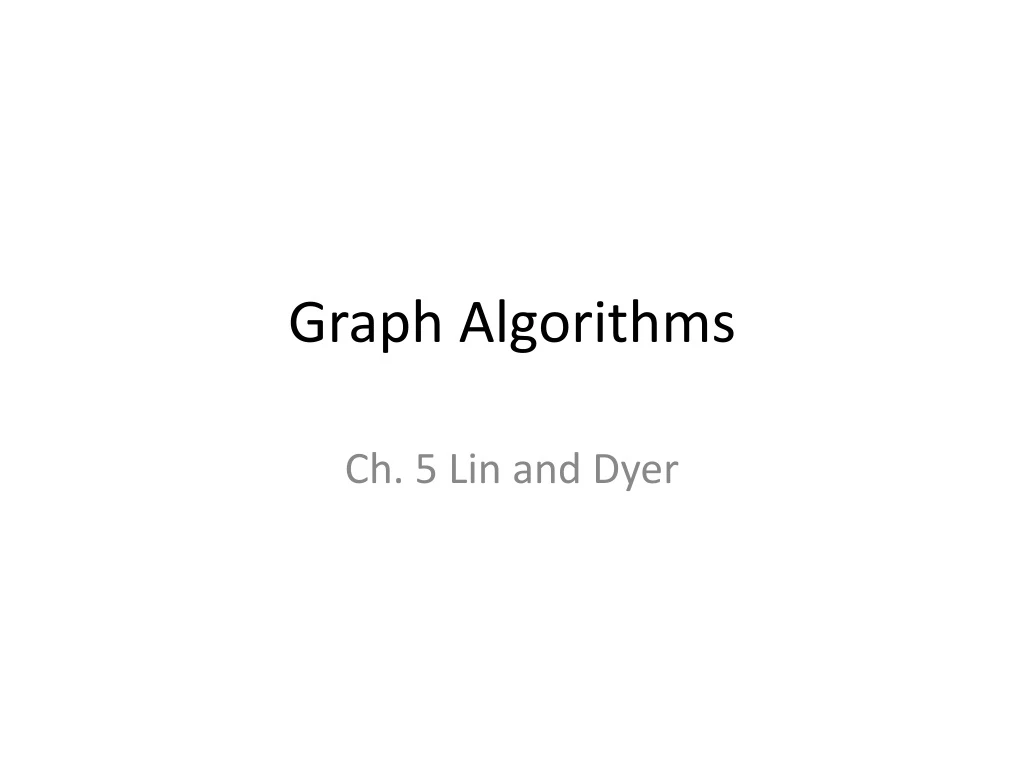 graph algorithms