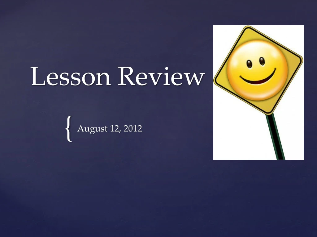 lesson review
