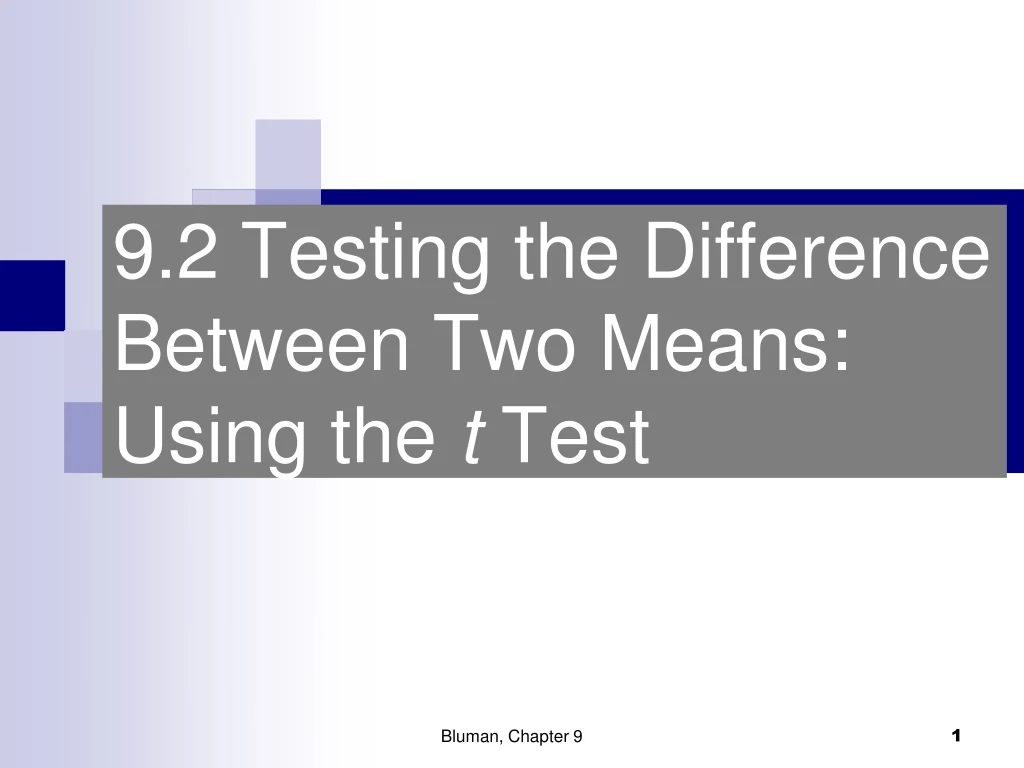 9 2 testing the difference between two means using the t test
