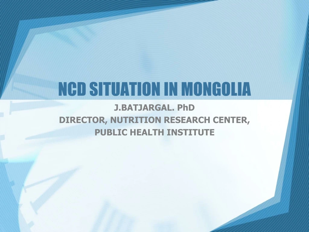 ncd situation in mongolia