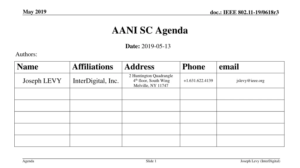 aani sc agenda