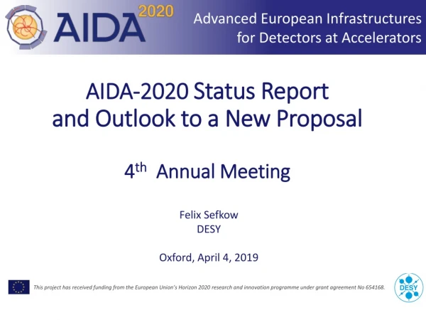 AIDA-2020 Status Report and Outlook to a New Proposal 4 th Annual Meeting