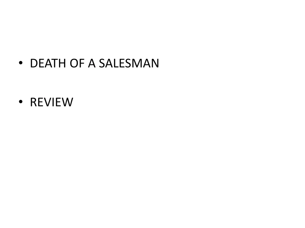 death of a salesman review