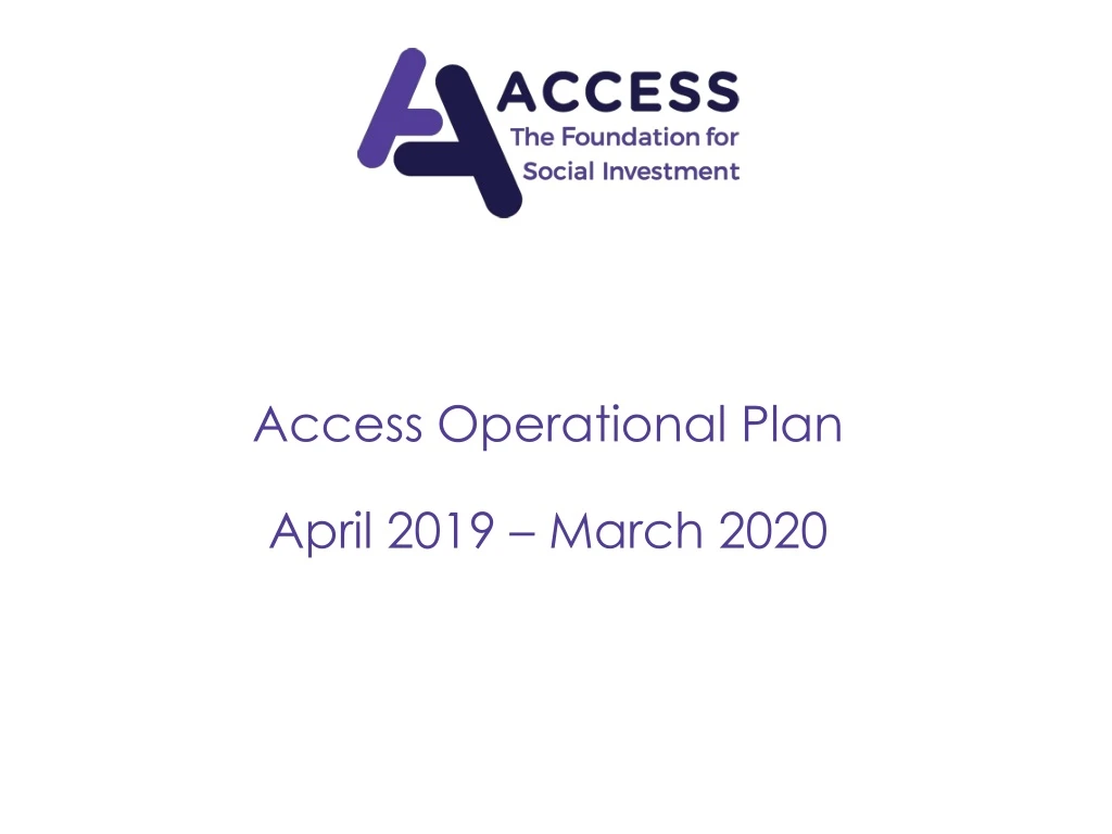 access operational plan april 2019 march 2020