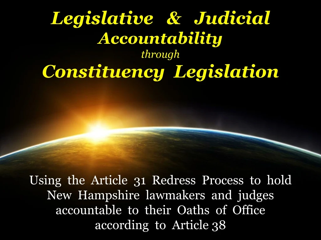 legislative judicial accountability through