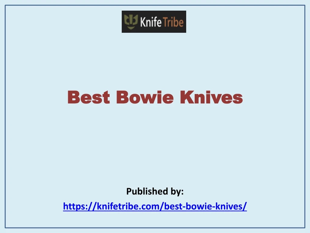best bowie knives published by https knifetribe com best bowie knives