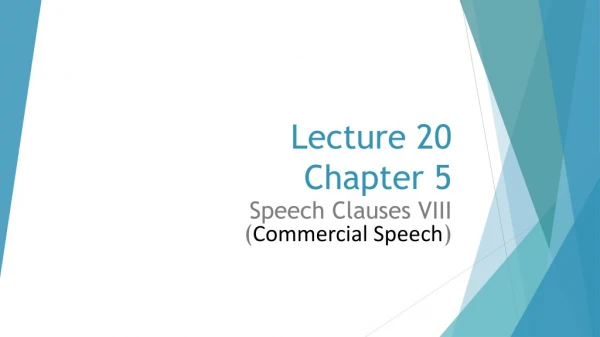 Lecture 20 Chapter 5
