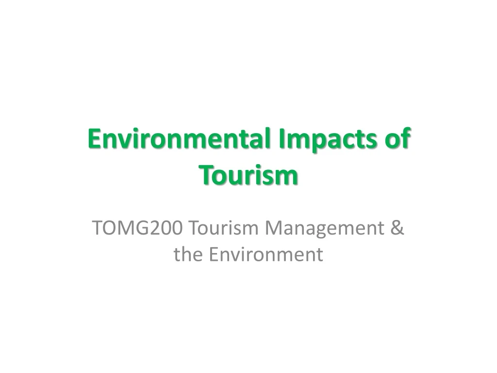 environmental impacts of tourism
