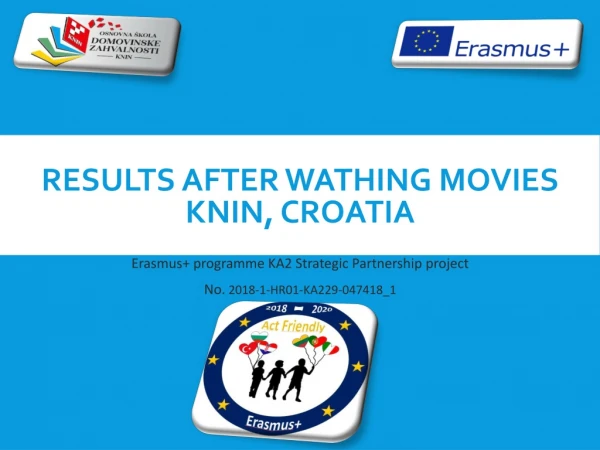 Results after wathing movies Knin, Croatia