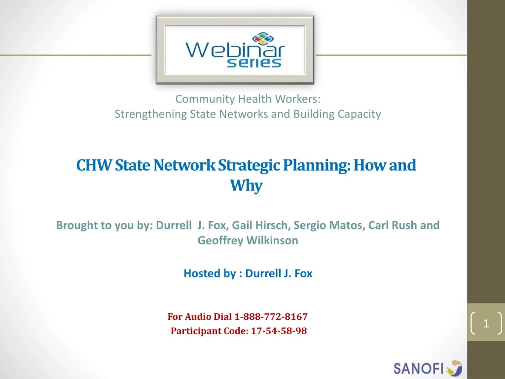 chw state network strategic planning how and why