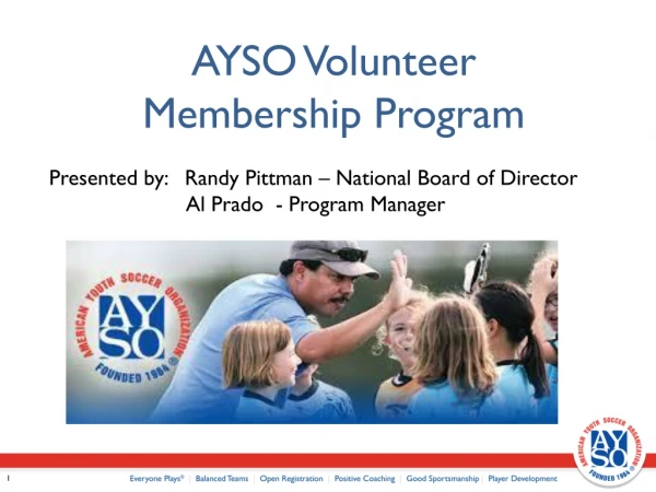 AYSO Volunteer Membership Program