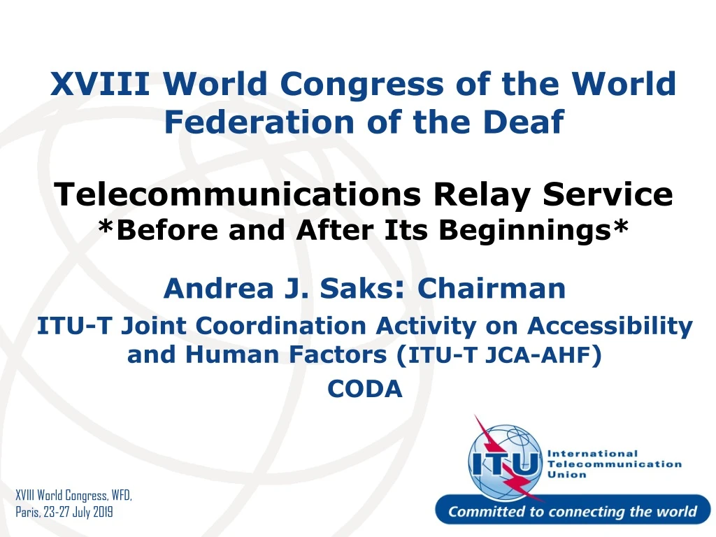 telecommunications relay service before and after its beginnings