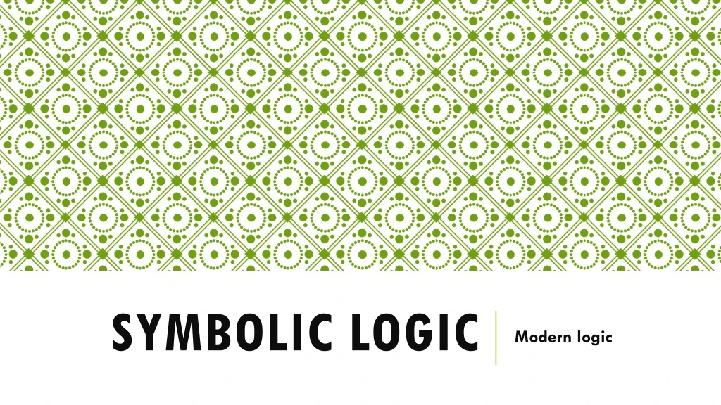 symbolic logic