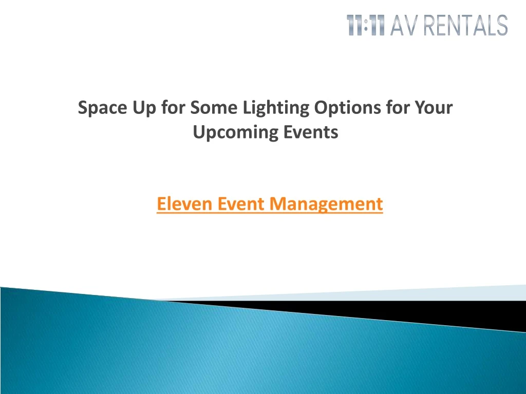 space up for some lighting options for your