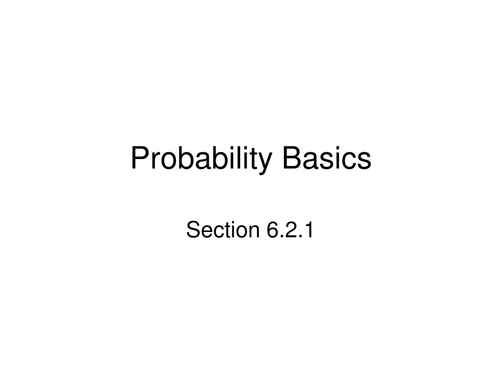 probability basics