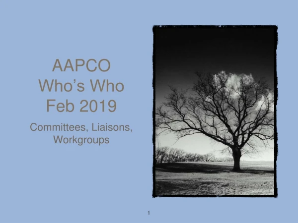 AAPCO Who’s Who Feb 201 9