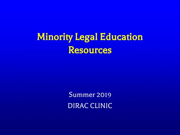 Minority Legal Education Resources