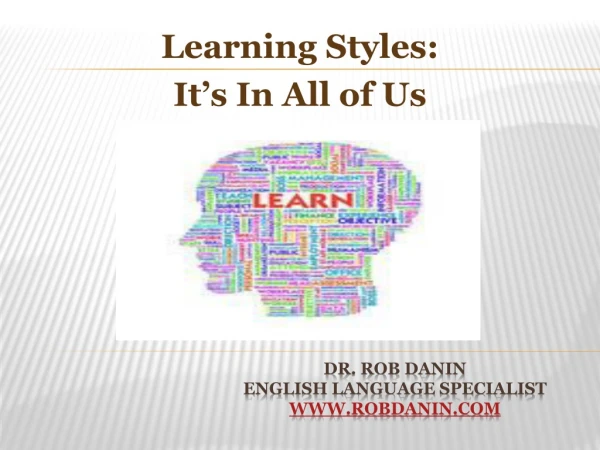 Dr. Rob Danin English Language Specialist robdanin