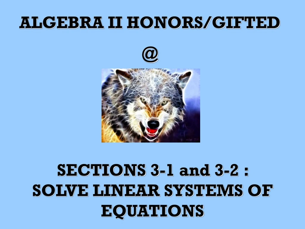 algebra ii honors gifted @