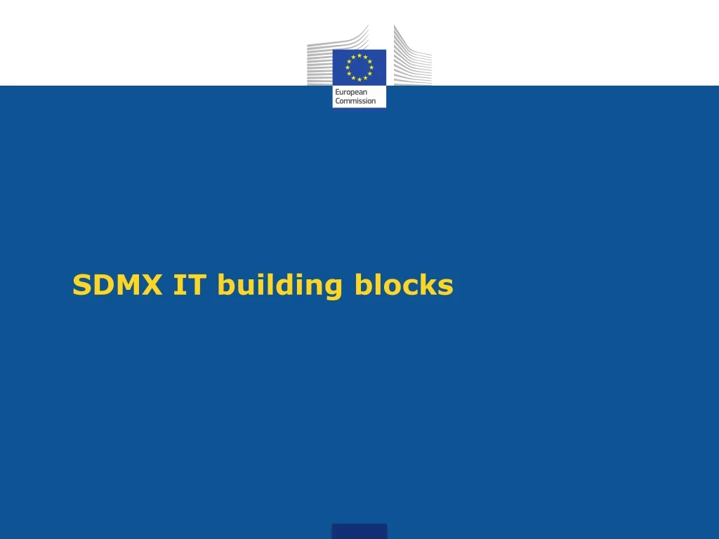 sdmx it building blocks