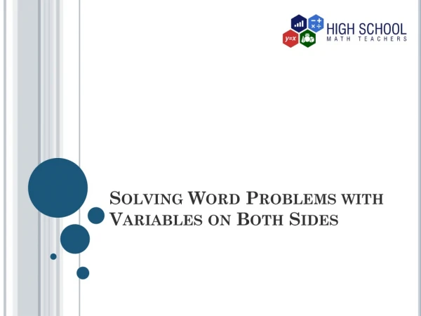 Solving Word Problems with Variables on Both Sides
