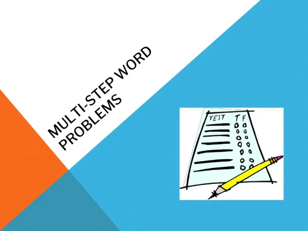 MULTI-STEP WORD PROBLEMS