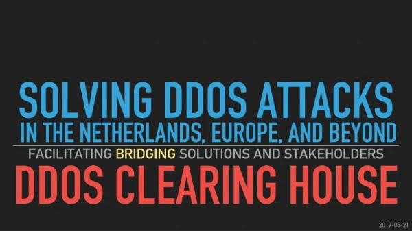 Solving DDoS Attacks