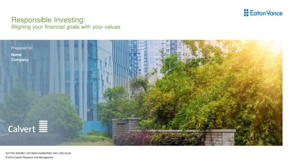Responsible Investing: Aligning your financial goals with your values