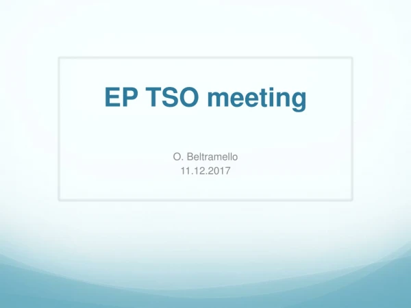 EP TSO meeting