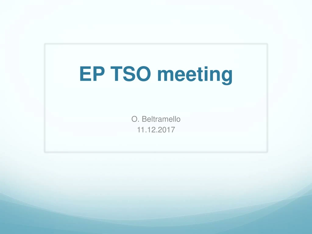 ep tso meeting