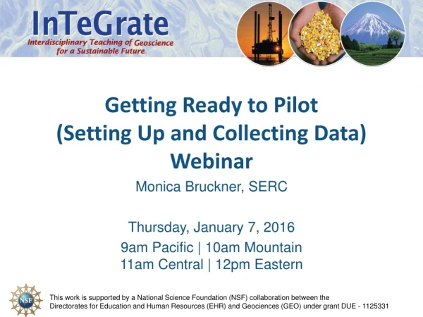 Getting Ready to Pilot (Setting Up and Collecting Data) Webinar