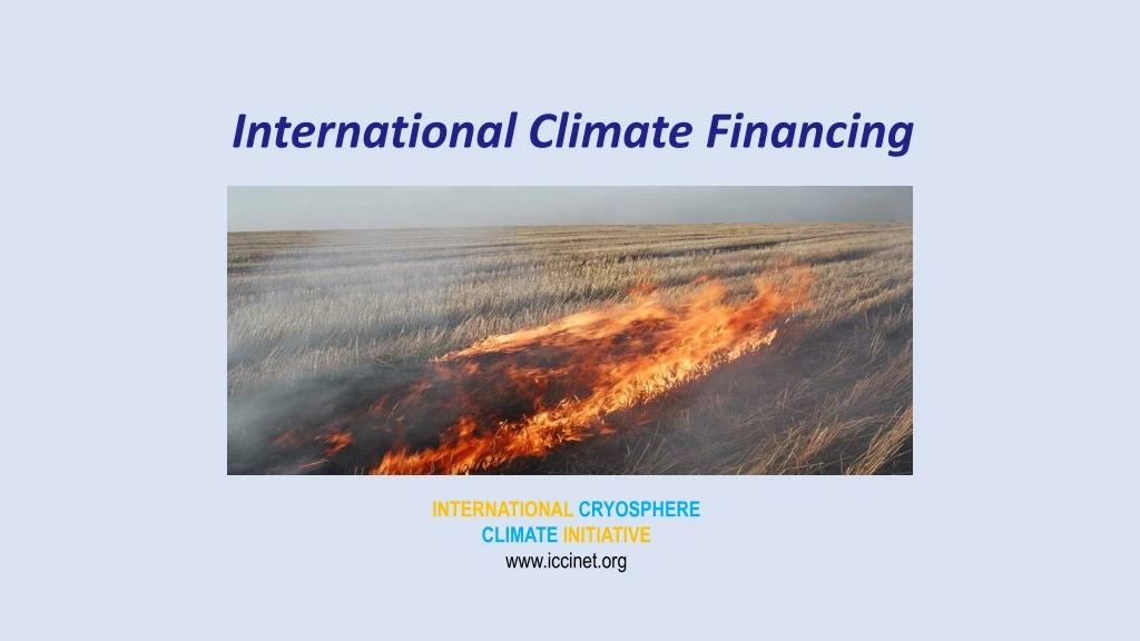 international climate financing